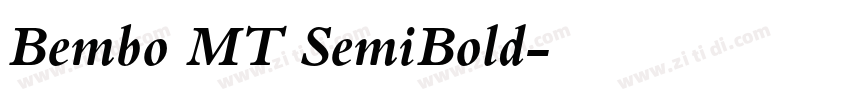 Bembo MT SemiBold字体转换